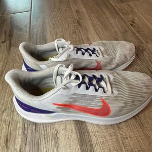 Nike Gray and Orange Athletic Sneakers